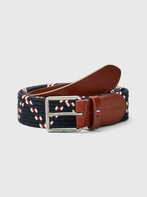 Casual Leather Essential Elasticated Belt BLUE Tommy Hilfiger