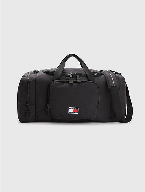 black travel duffle for men tommy jeans