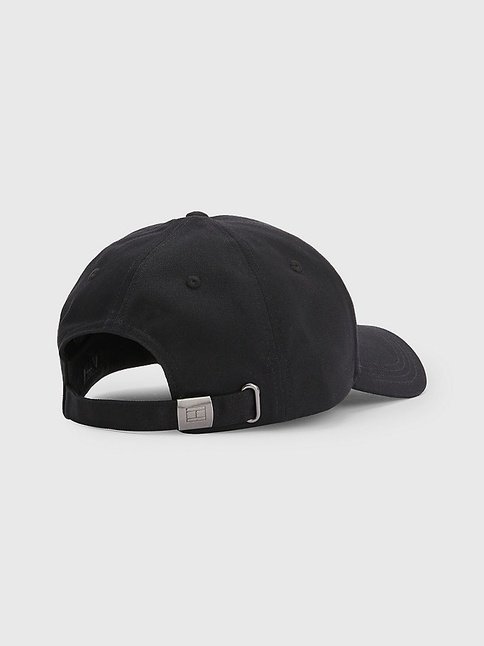 black 1985 collection organic cotton cap for men tommy hilfiger