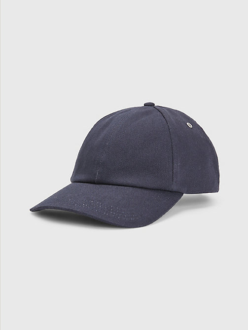 blue th modern signature embroidery cap for men tommy hilfiger
