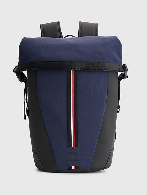 blue th tech urban commuter backpack for men tommy hilfiger