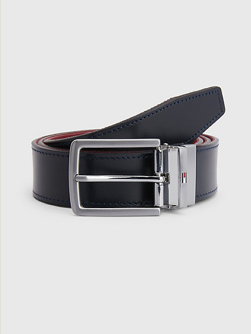 blue denton reversible leather belt for men tommy hilfiger