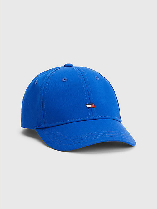 niebieski czapka dla dzieci z haftem z flagą dla boys - tommy hilfiger
