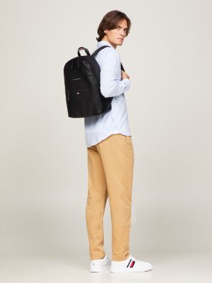 black essential backpack for men tommy hilfiger