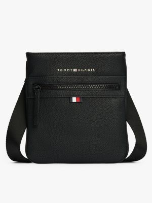 black essential crossbody-tasche für herren - tommy hilfiger