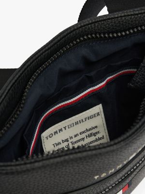 black essential crossover bag for men tommy hilfiger