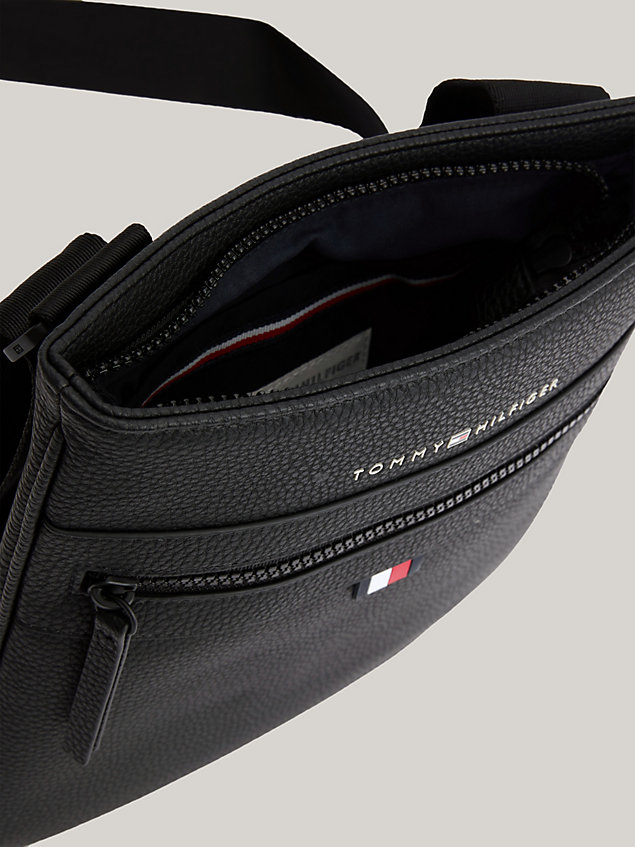 black essential crossover bag for men tommy hilfiger