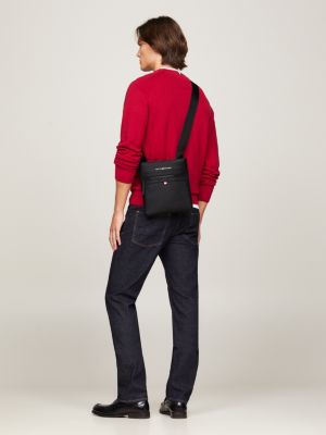 sac bandoulière essential noir pour hommes tommy hilfiger