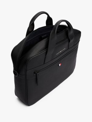 sacoche d'ordinateur essential noir pour hommes tommy hilfiger