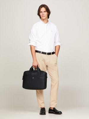 black essential computer bag for men tommy hilfiger