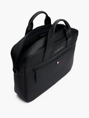black essential laptop bag for men tommy hilfiger