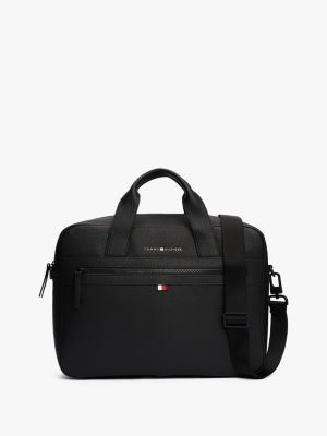 black essential computer bag for men tommy hilfiger