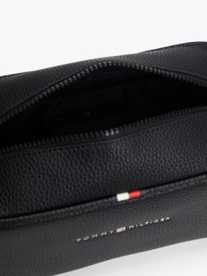 black essential washbag for men tommy hilfiger