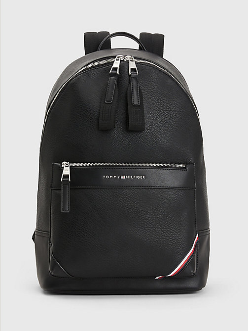 black laptop sleeve backpack for men tommy hilfiger