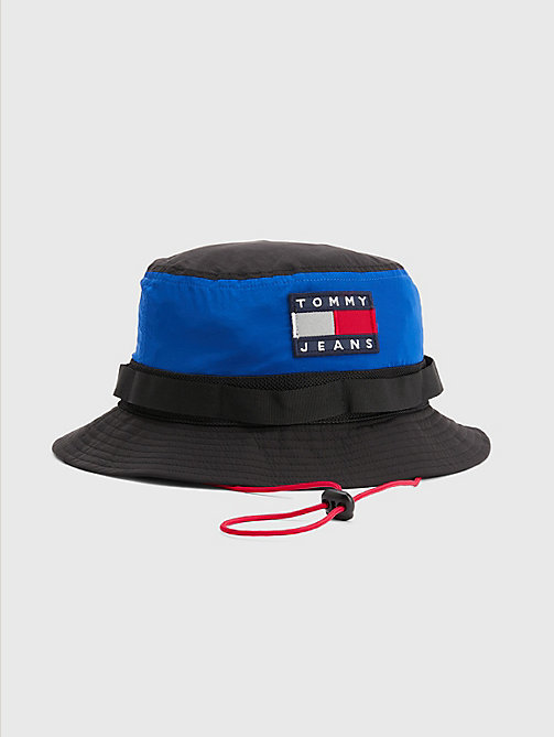 niebieski regulowany kapelusz rybacki archive dla mężczyźni - tommy jeans