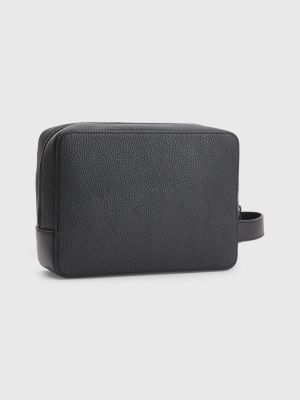 Pebble Grain Washbag | BLACK | Tommy Hilfiger