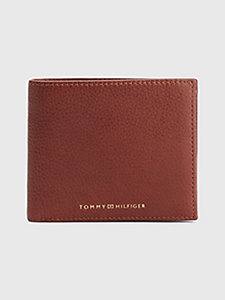 brown premium leather wallet for men tommy hilfiger