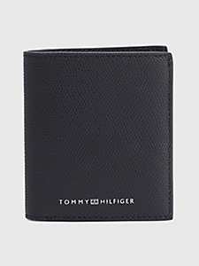 black th business leather trifold wallet for men tommy hilfiger
