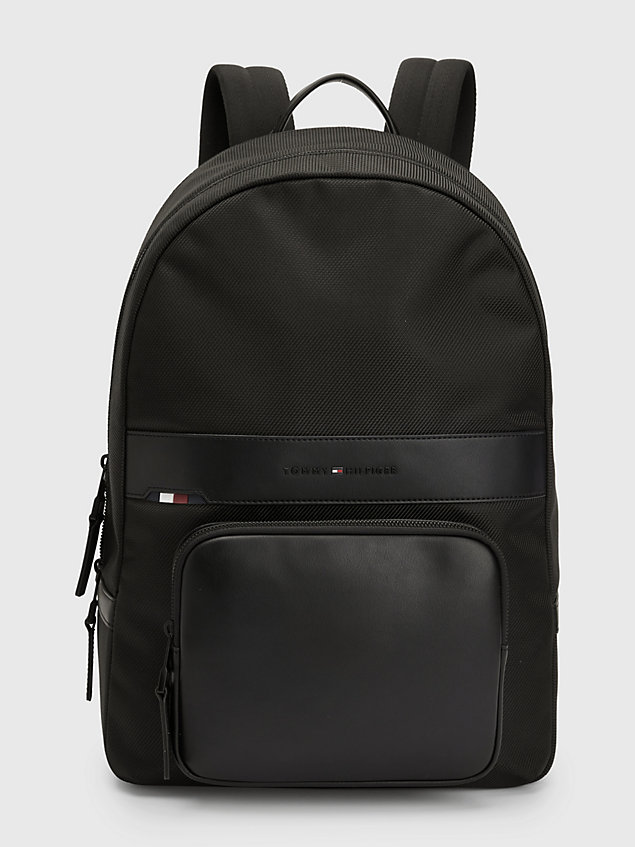 black 1985 collection logo backpack for men tommy hilfiger