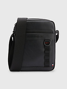 black small reporter bag for men tommy hilfiger