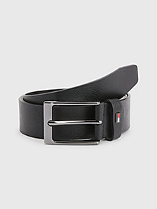 black layton adjustable leather belt for men tommy hilfiger