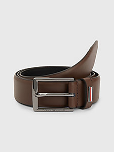 brown th business leather belt for men tommy hilfiger