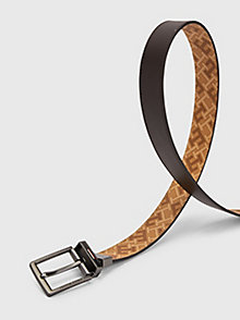 brown new modern reversible leather belt for men tommy hilfiger