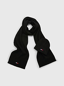 black flag scarf &amp; beanie gift set for men tommy jeans