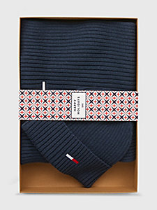 Tommy Hilfiger mens Scarf and Hat Cold Weather Accessories Gift Set 