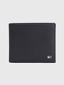 black signature credit card &amp; coin wallet for men tommy hilfiger