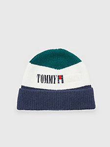 white tommy jeans modern tech beanie for men tommy jeans