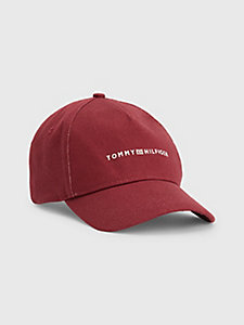 rot baseball-cap mit aufgesticktem logo für herren - tommy hilfiger