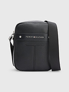 black small reporter bag for men tommy hilfiger