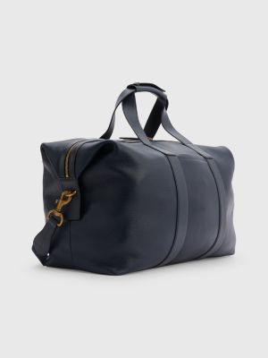 Premium Leather Duffel Bag BLUE Tommy Hilfiger
