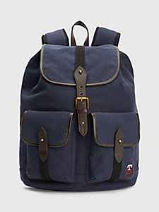 blue th modern monogram backpack for men tommy hilfiger
