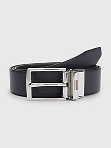 black th business leather belt for men tommy hilfiger