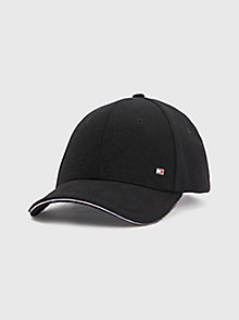 black elevated signature trim cap for men tommy hilfiger