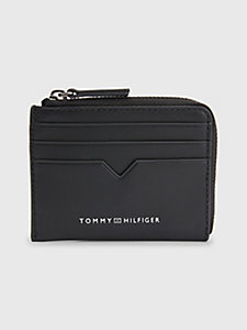 black th modern leather wallet for men tommy hilfiger
