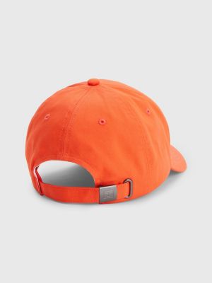 orange cap mit aufgestickter flag für herren - tommy hilfiger