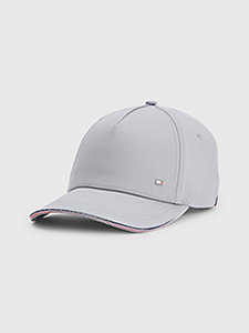 grey elevated signature tape cap for men tommy hilfiger