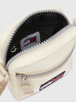 TRIPLE WHITE Heritage Badge Nylon Reporter Bag for men TOMMY JEANS