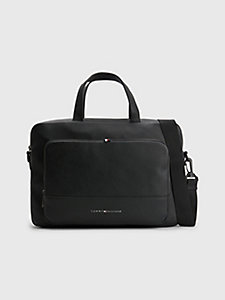black essential slim laptop bag for men tommy hilfiger
