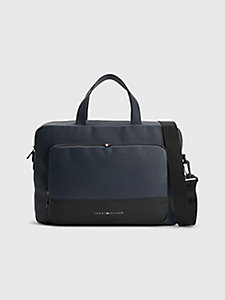 blue essential slim laptop bag for men tommy hilfiger