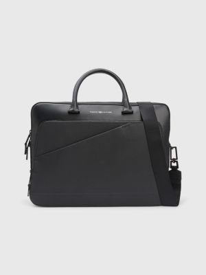 innovation R I udlandet TH Business Leather Laptop Bag | BLACK | Tommy Hilfiger