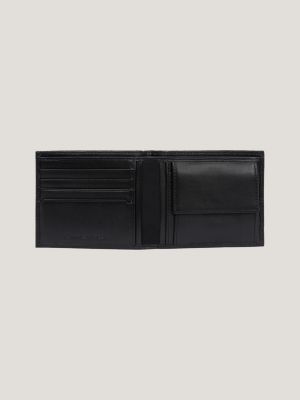Premium Leather Card And Coin Wallet BLACK Tommy Hilfiger