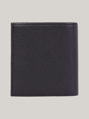 Premium Leather Trifold Wallet BLACK Tommy Hilfiger