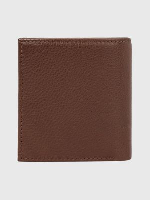 Premium Leather Trifold Wallet BROWN Tommy Hilfiger