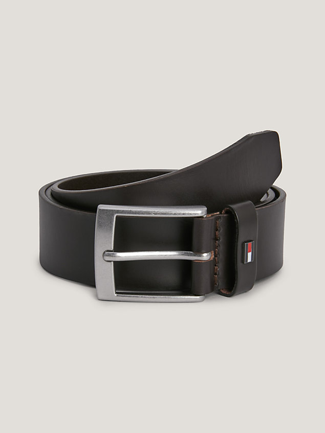 brown adan leather belt gift for men tommy hilfiger