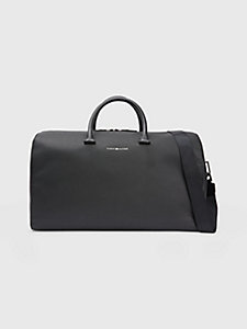 black th business leather duffel bag for men tommy hilfiger