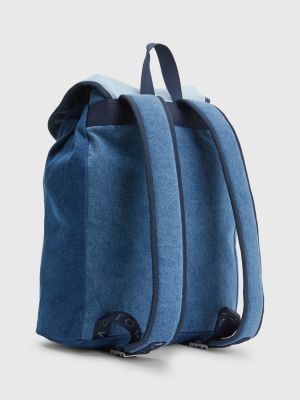 Heritage Denim Flap Backpack BLUE Tommy Hilfiger